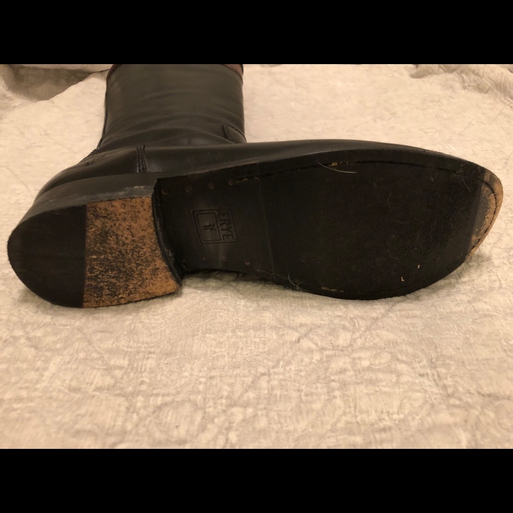 Frye Button Tall Two Tone Boot - Picture 3 of 5